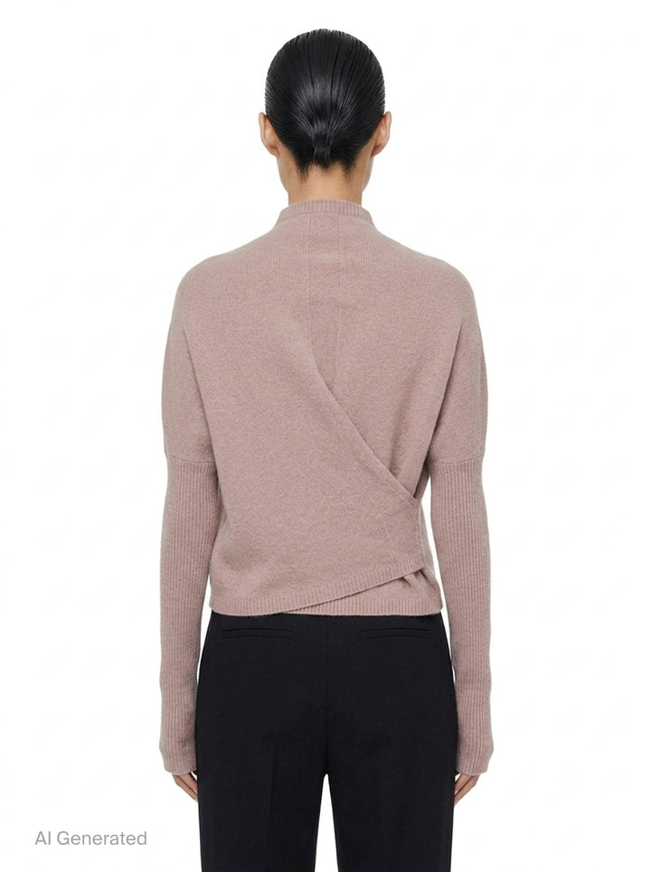 Long Sleeve Crater Felt Cashmere Sweater | Rick Owens | Club21 - back