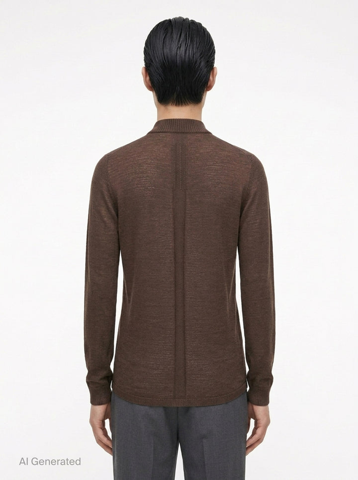 Lupetto Lightweight Mock Neck Sweater | Rick Owens | Club21 - back