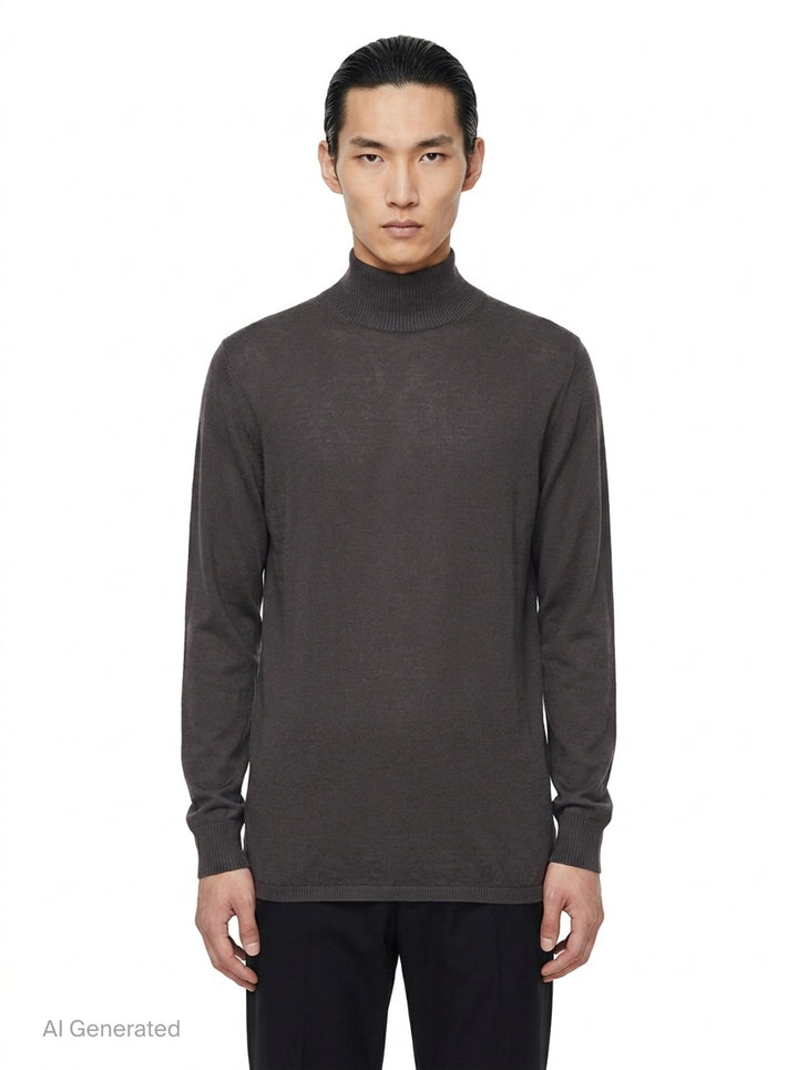 Oversized Lightweight Turtleneck Sweater | Rick Owens | Club21 - front