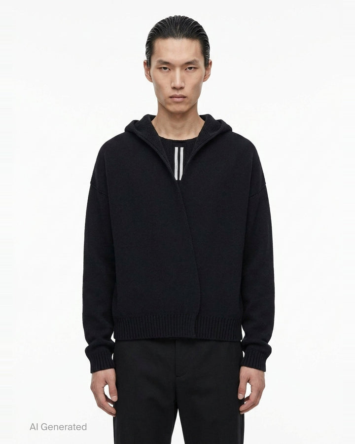 Reversible Wool Hoodie Robe | Rick Owens | Club21 - front