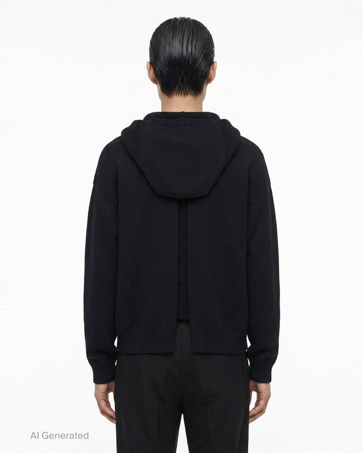 Reversible Wool Hoodie Robe | Rick Owens | Club21 - back