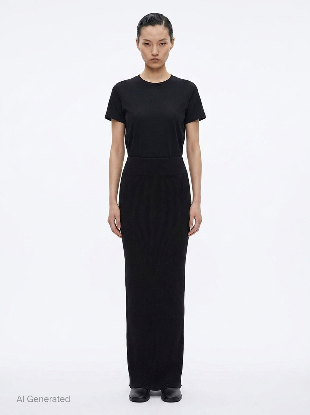 Ribbed Knit Maxi Skirt | Rick Owens | Club21 - front