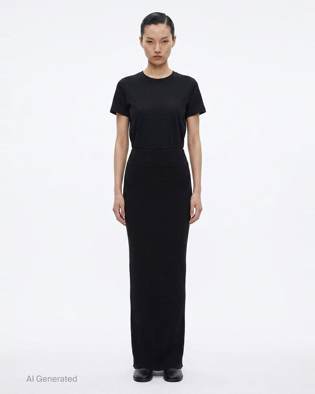 Ribbed Knit Maxi Skirt | Rick Owens | Club21 - front