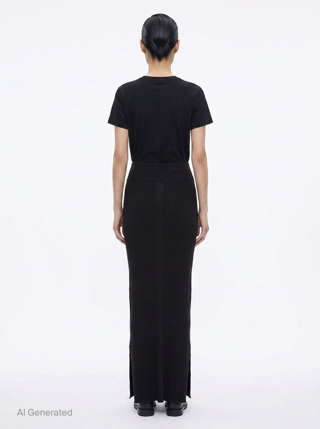Ribbed Knit Maxi Skirt | Rick Owens | Club21 - back