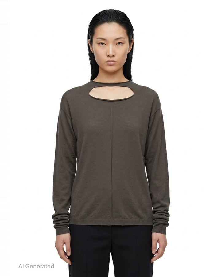 Slashed Pull Sweater | Rick Owens | Club21 - front