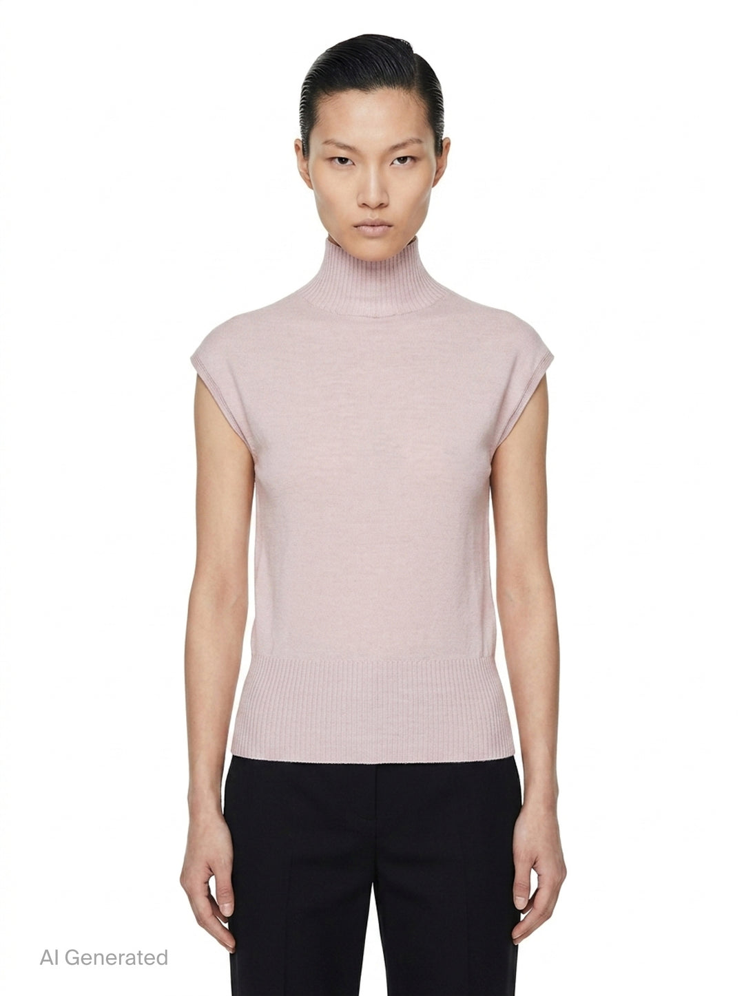 Sleeveless Turtleneck Knit Top | Rick Owens | Club21 - front