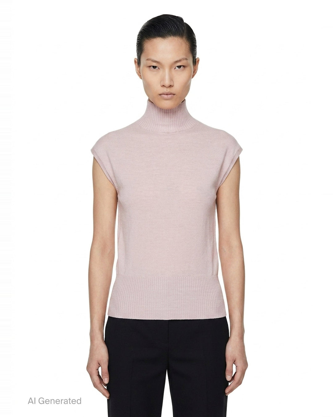 Sleeveless Turtleneck Knit Top | Rick Owens | Club21 - front
