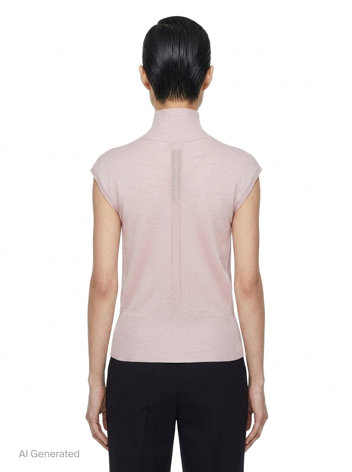 Sleeveless Turtleneck Knit Top | Rick Owens | Club21 - back