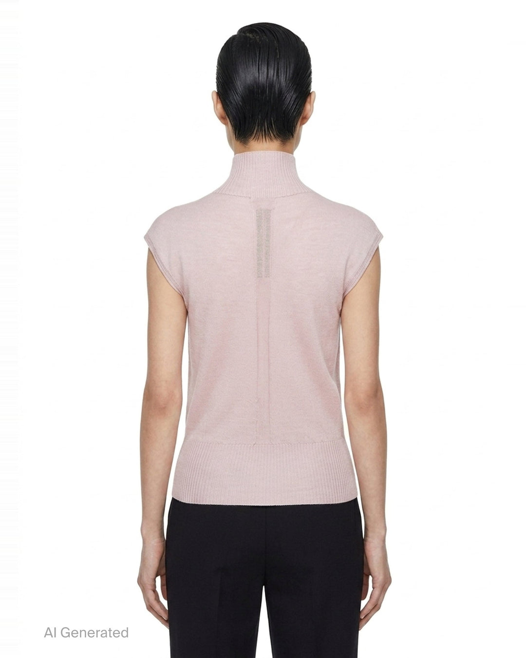 Sleeveless Turtleneck Knit Top | Rick Owens | Club21 - back