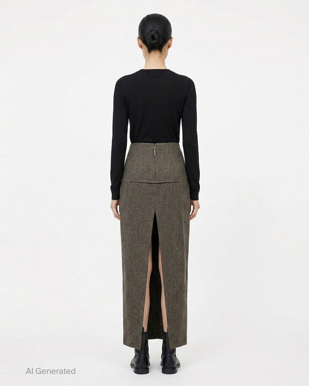 Sliced Maxi Skirt | Rick Owens | Club21 - back