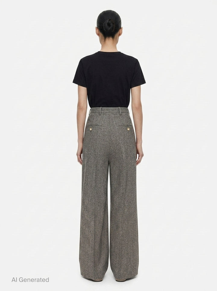 Wide Tailored Bishu Wool Pants | Rick Owens | Club21 - back