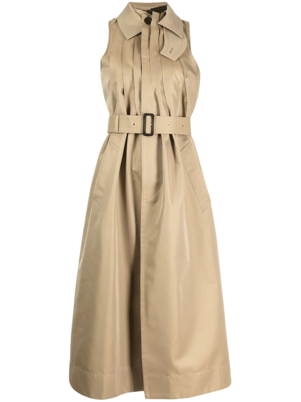 sacai-Cotton-Gabardine-Coat-Dress-Beige-1