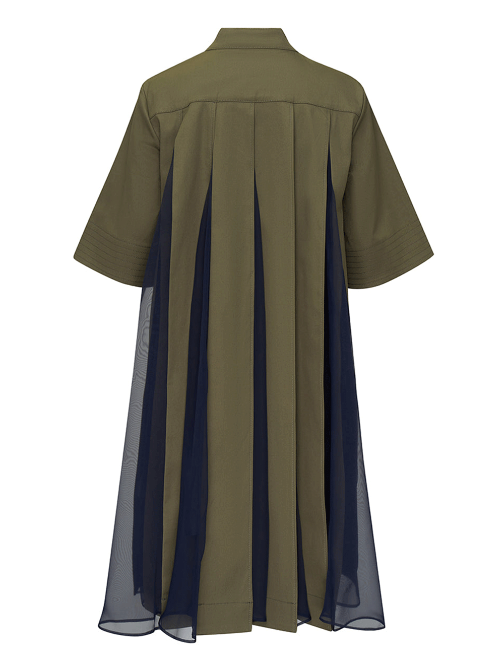 sacai-Cotton-Gabardine-Knit-Dress-Navy-2