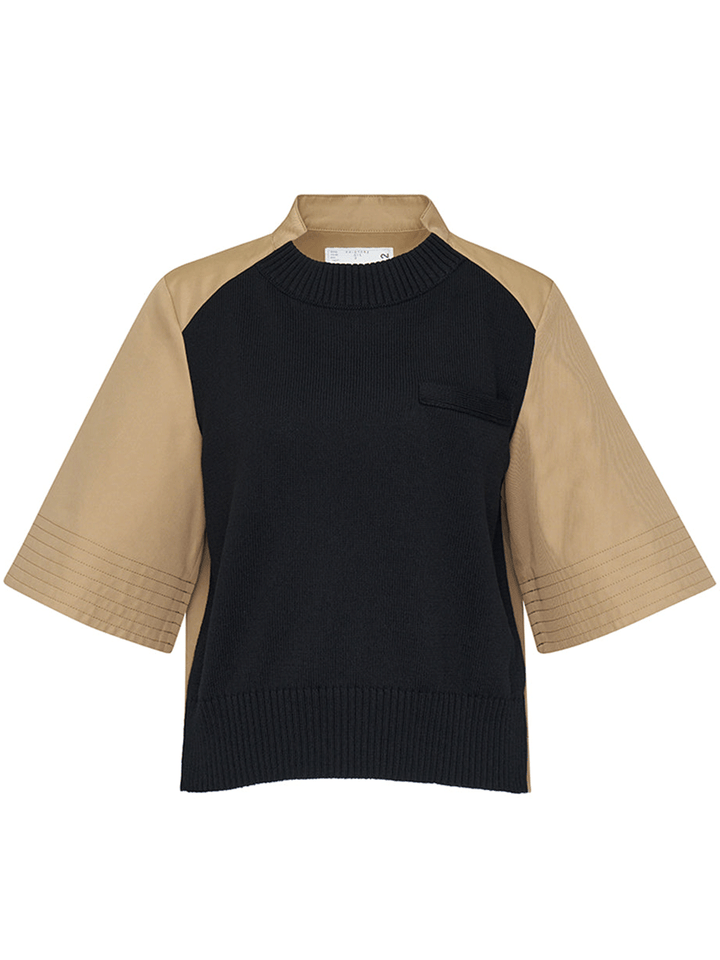 sacai-Cotton-Gabardine-Knit-Pullover-Black-1