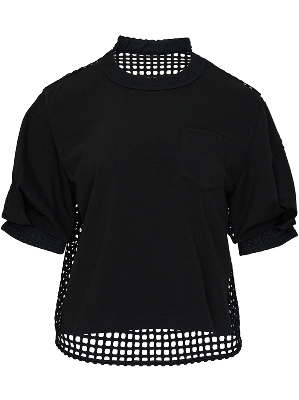 sacai-Embroidery-Lace-x-Cotton-Jersey-Tee-Black-1