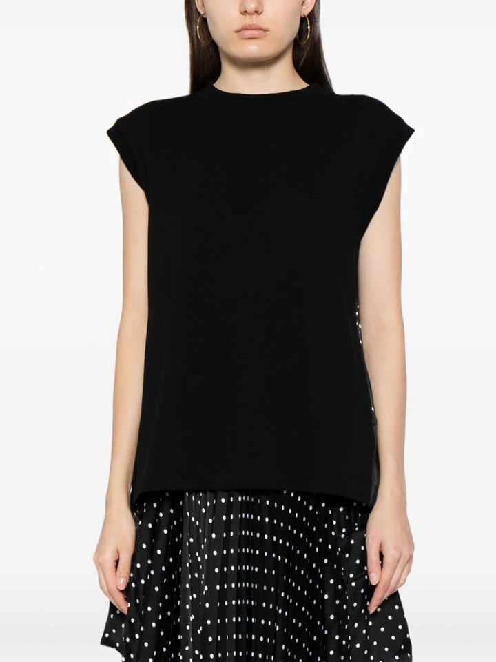 sacai-Polka-Dot-Print-Cotton-Jersey-Tee-Black-3