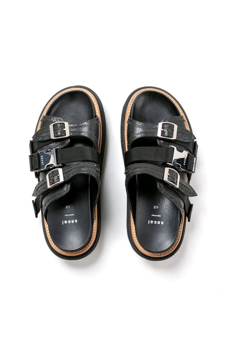 sacai Wingtip Sandals Black 4