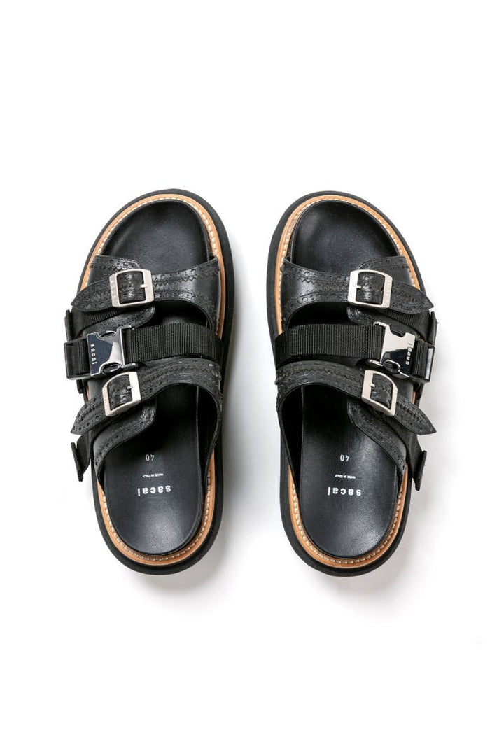 sacai Wingtip Sandals Black 4