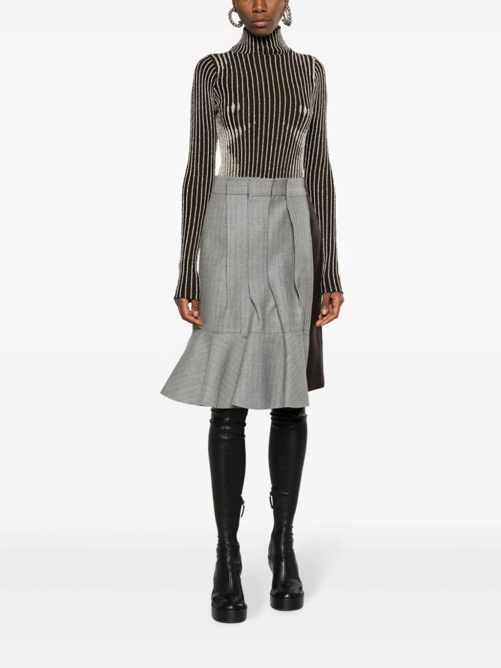 sacai-Wool-Melton-Mix-Chalk-Stripe-Skirt-Grey-2