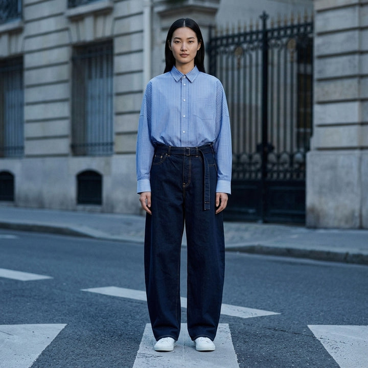Belted Barrel Leg Jeans | sacai | Club21 - lifestyle