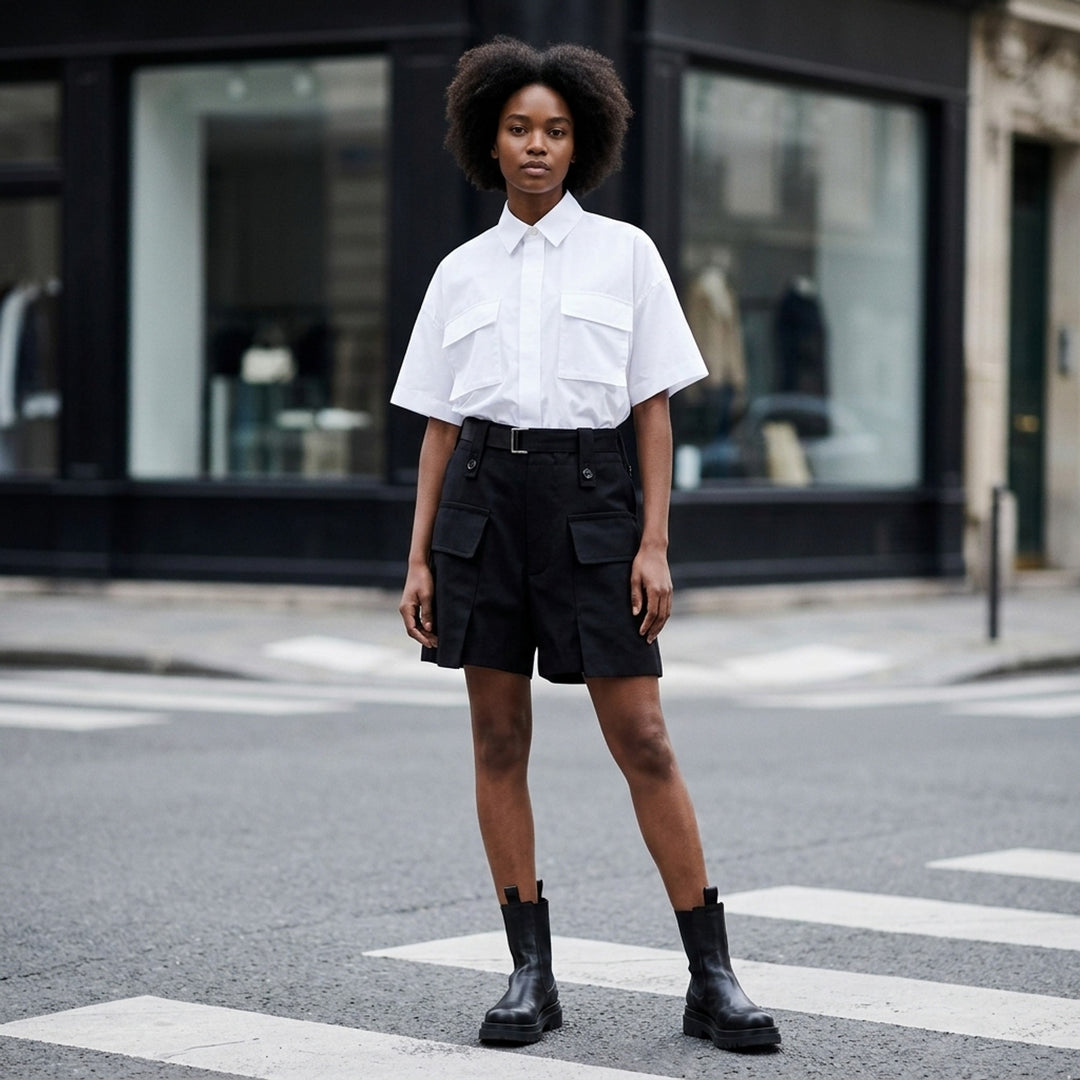 Belted Cargo Suiting Shorts | sacai | Club21 - lifestyle