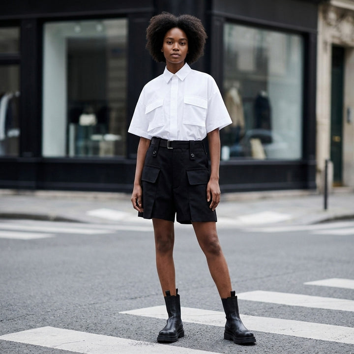 Belted Cargo Suiting Shorts | sacai | Club21 - lifestyle