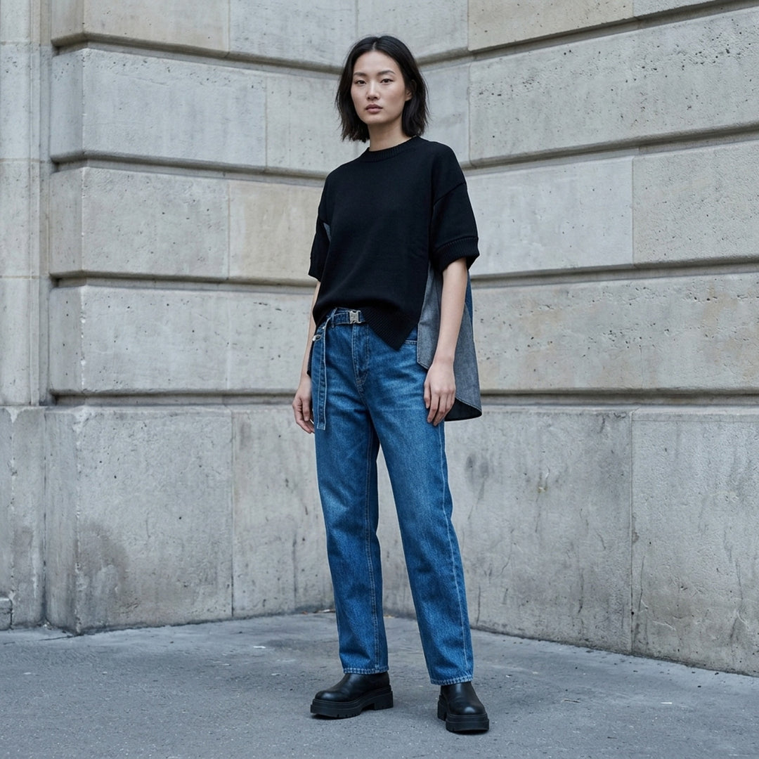 Belted Straight Denim Pants | sacai | Club21 - lifestyle