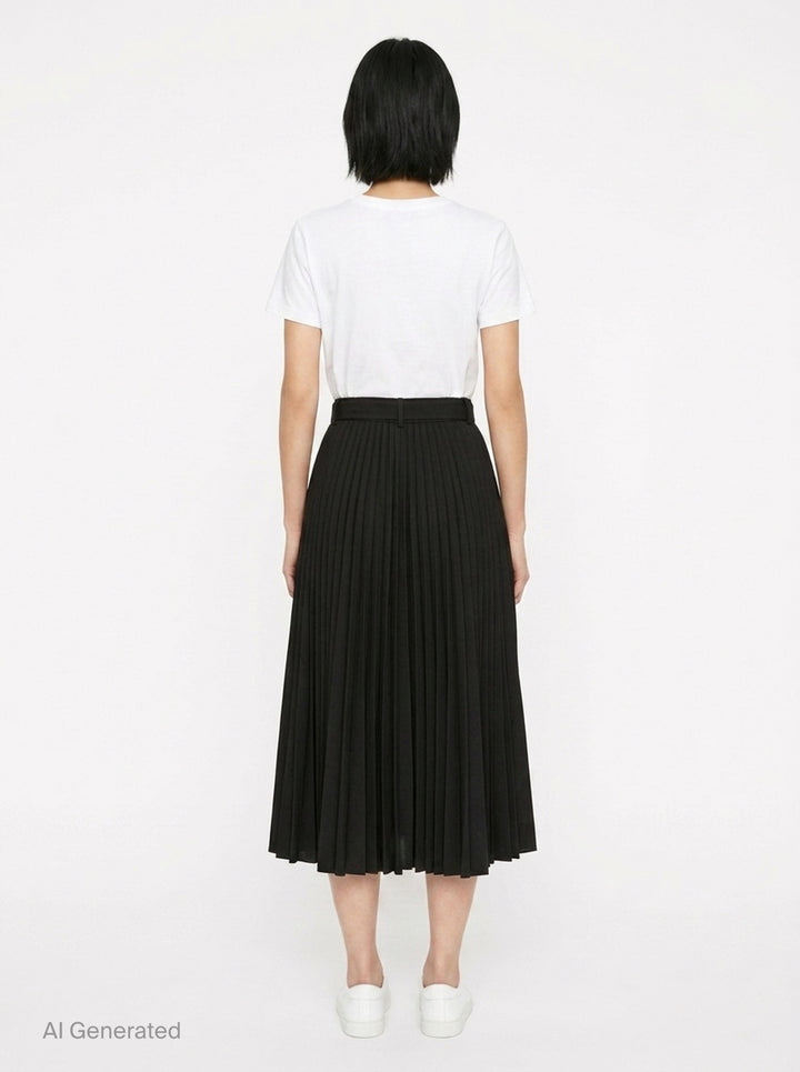 Belted Suiting Midi Skirt | sacai | Club21 - back