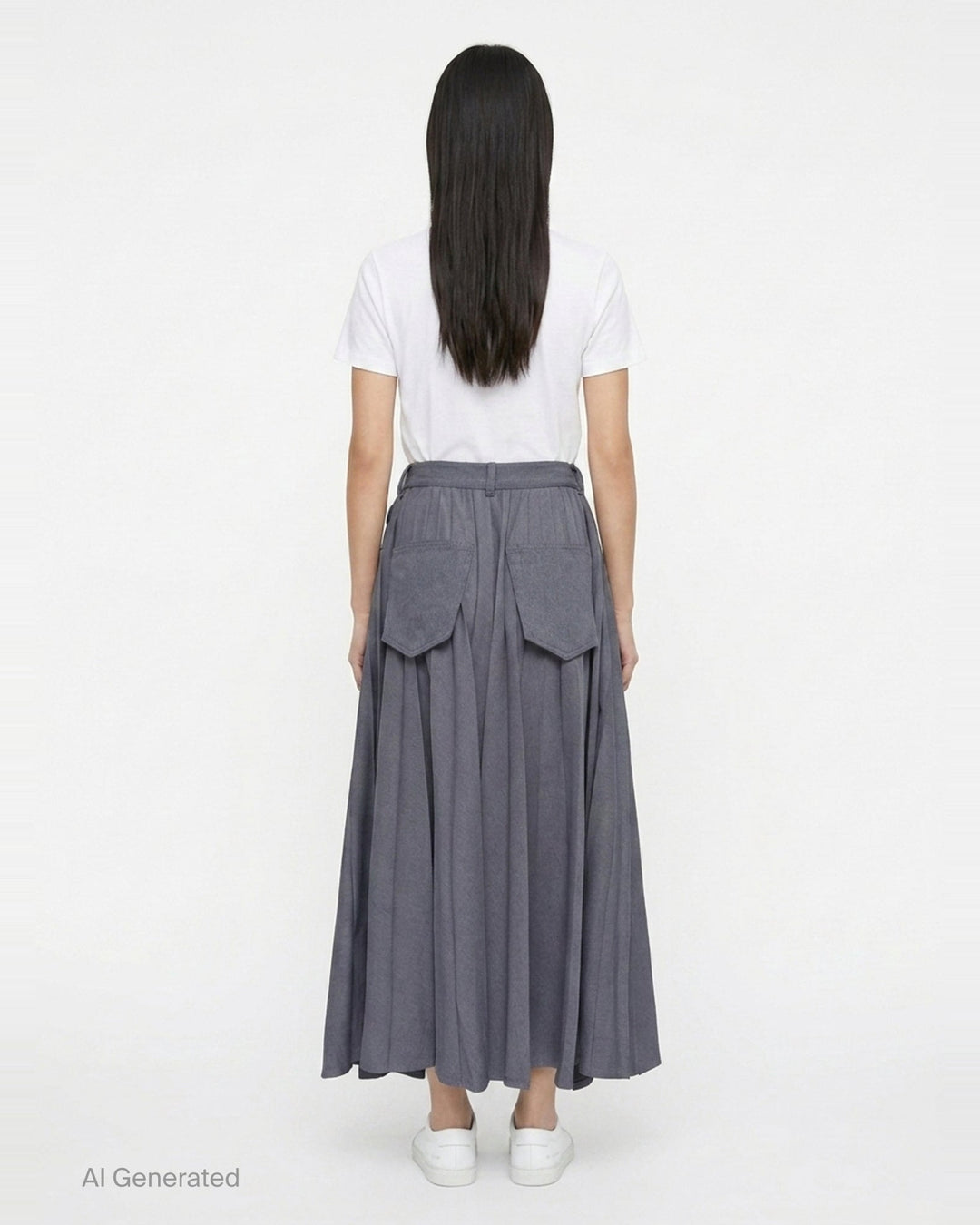 Black Pleated Maxi Skirt | sacai | Club21 - back