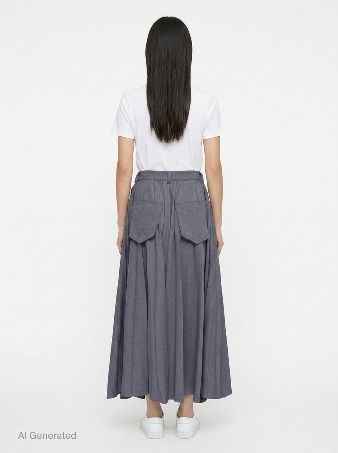 Black Pleated Maxi Skirt | sacai | Club21 - back