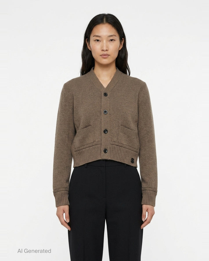 Cashmere Knit Cardigan | sacai | Club21 - front