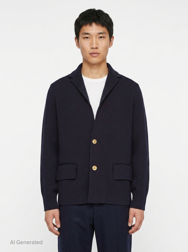 Cotton Cashmere Knit Jacket | sacai | Club21 - front