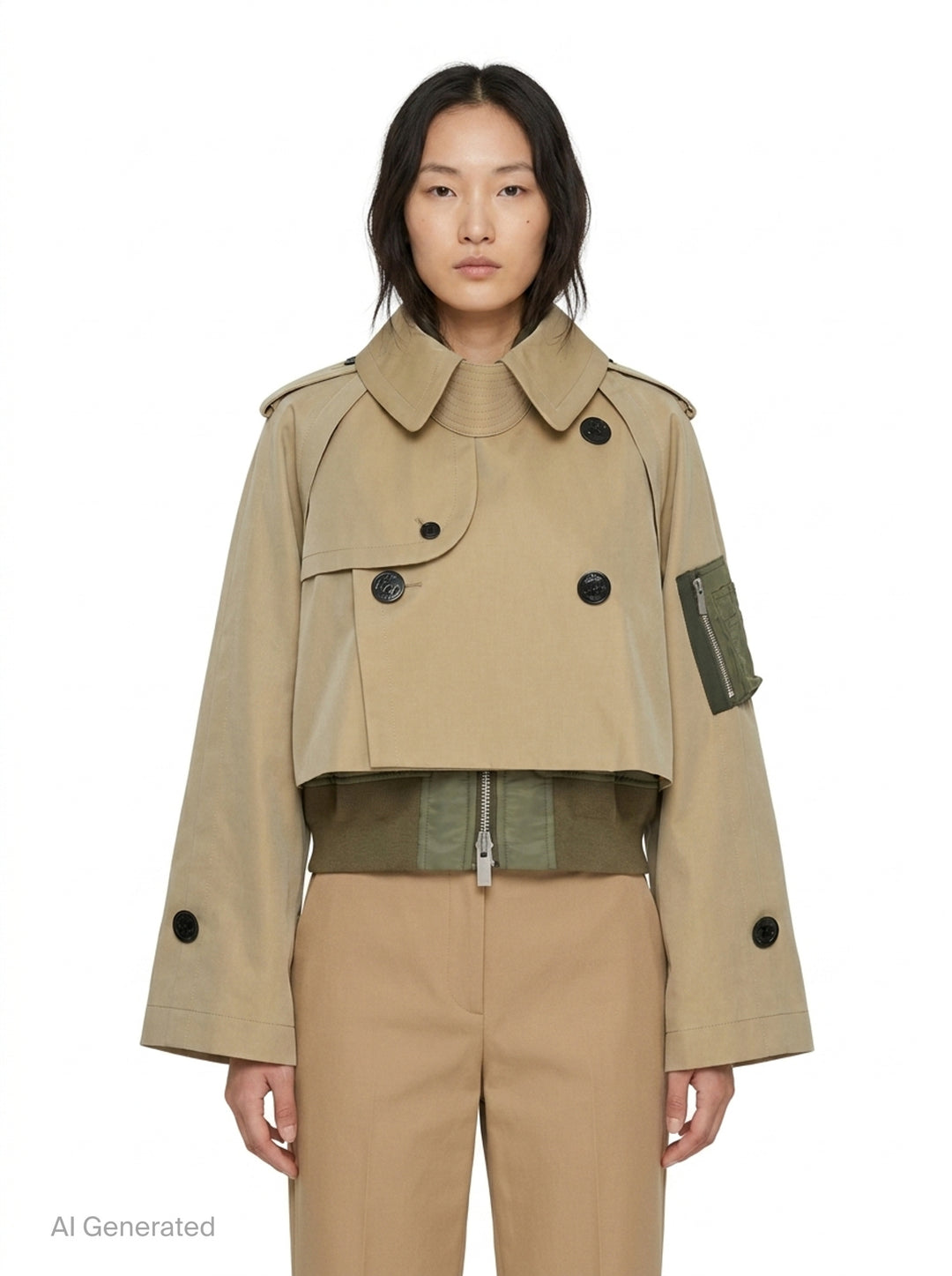 Cotton Gabardine Nylon Twill Blouson | sacai | Club21 - front