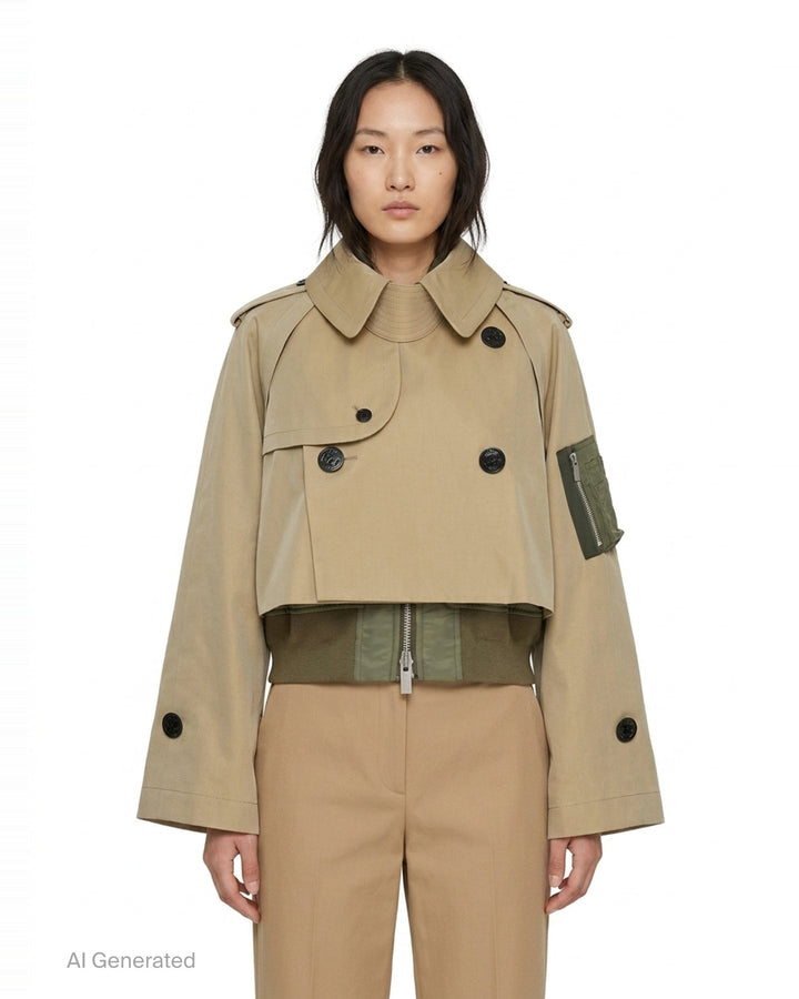 Cotton Gabardine Nylon Twill Blouson | sacai | Club21 - front