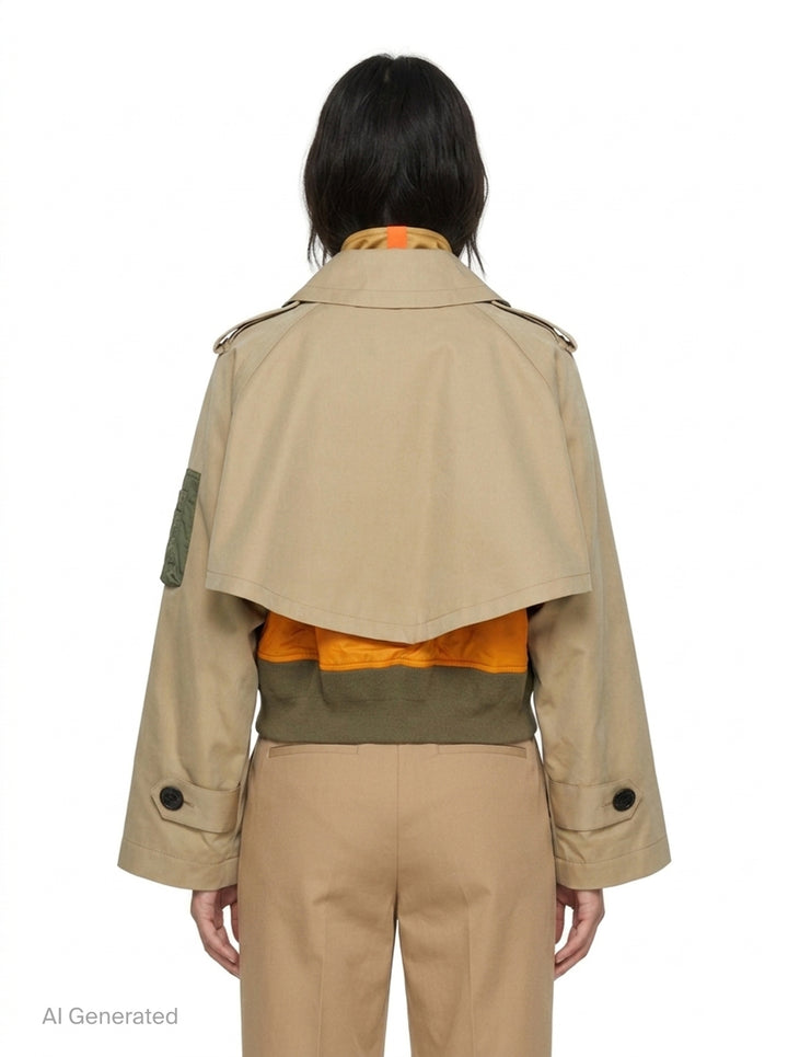 Cotton Gabardine Nylon Twill Blouson | sacai | Club21 - back