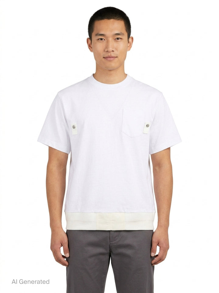 Cotton Jersey Short Sleeve Tee | sacai | Club21 - front