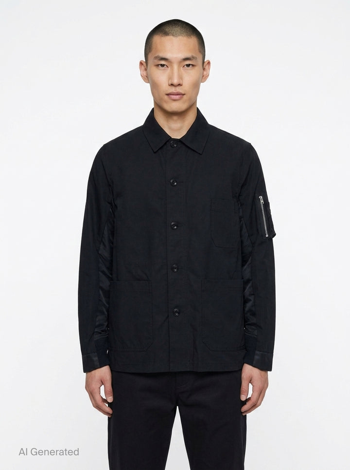 Cotton Nylon Oxford Jacket | sacai | Club21 - front
