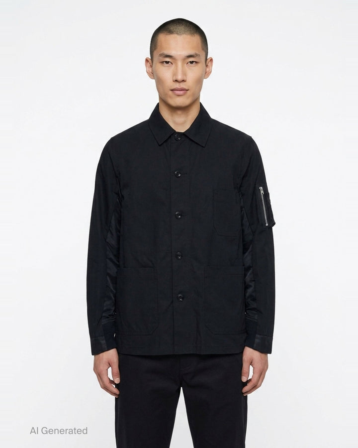 Cotton Nylon Oxford Jacket | sacai | Club21 - front