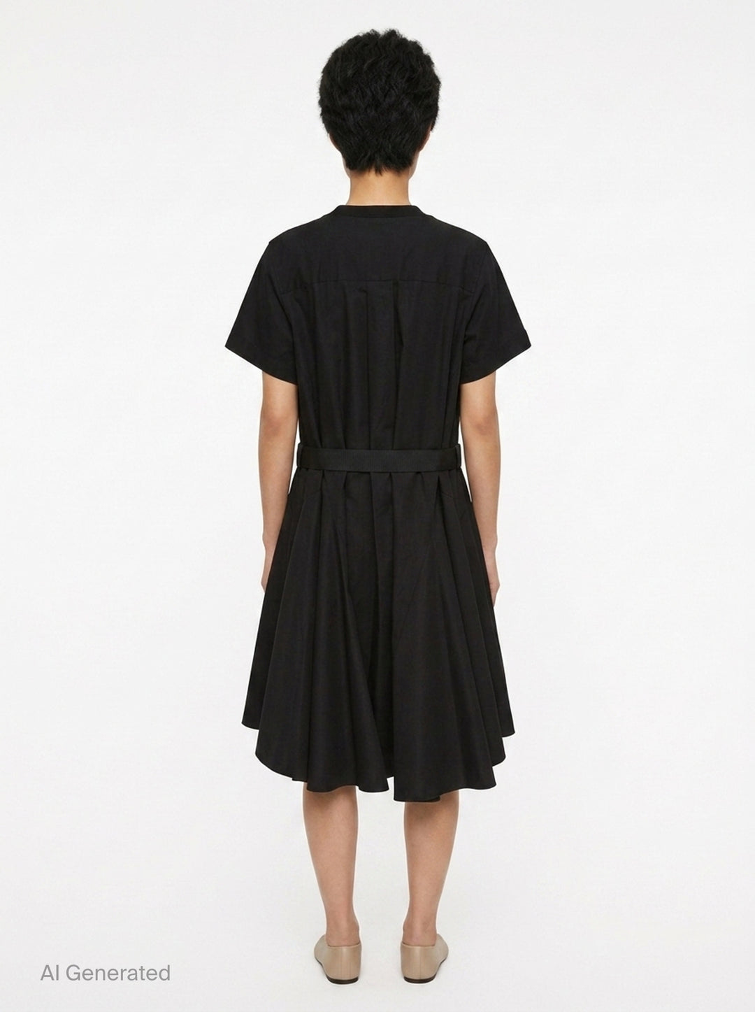 Cotton Poplin Jersey Combo Dress | sacai | Club21 - back
