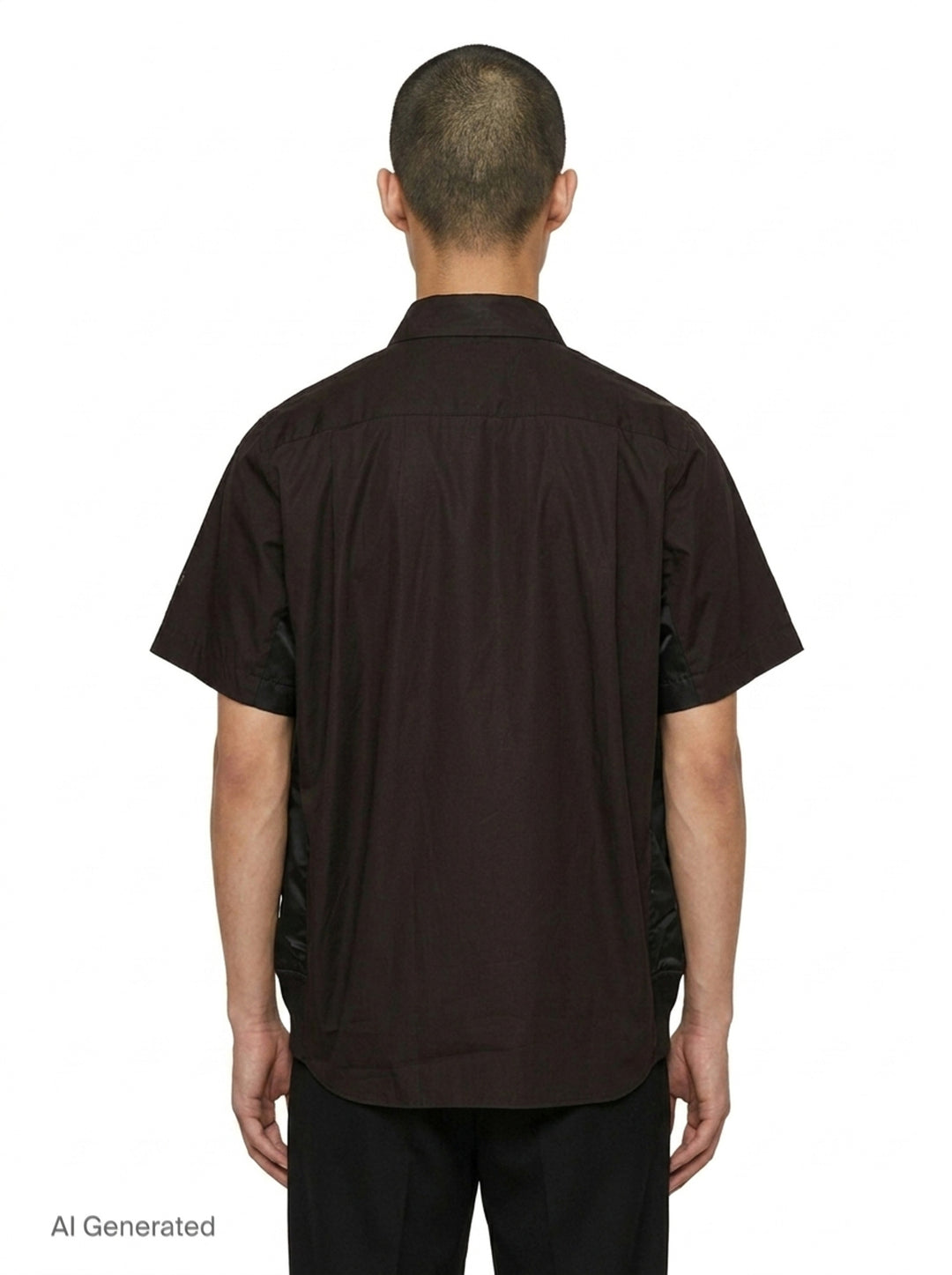 Cotton Poplin Mixed Media Shirt | sacai | Club21 - back