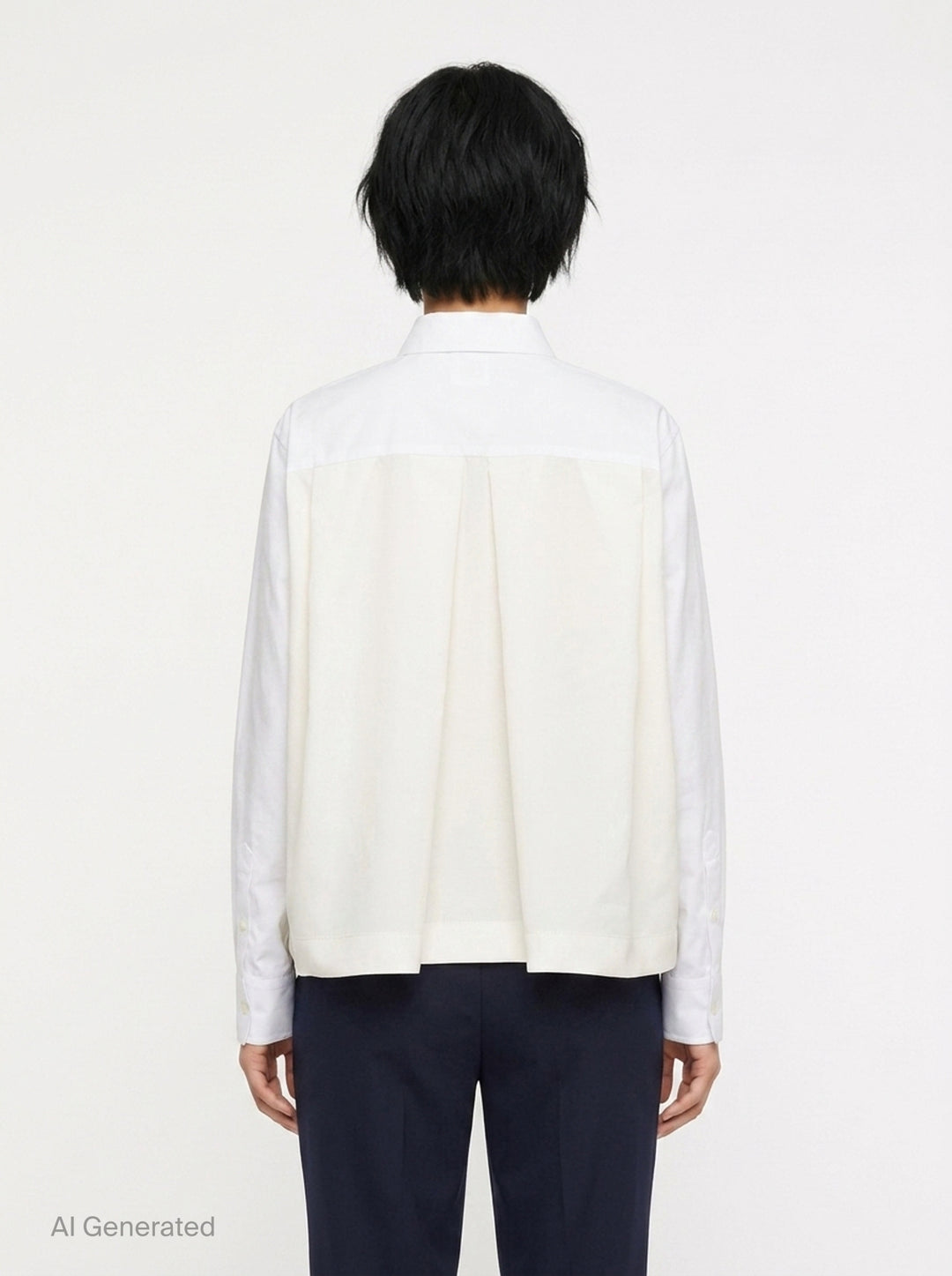 Cotton Poplin Nylon Twill Shirt | sacai | Club21 - back