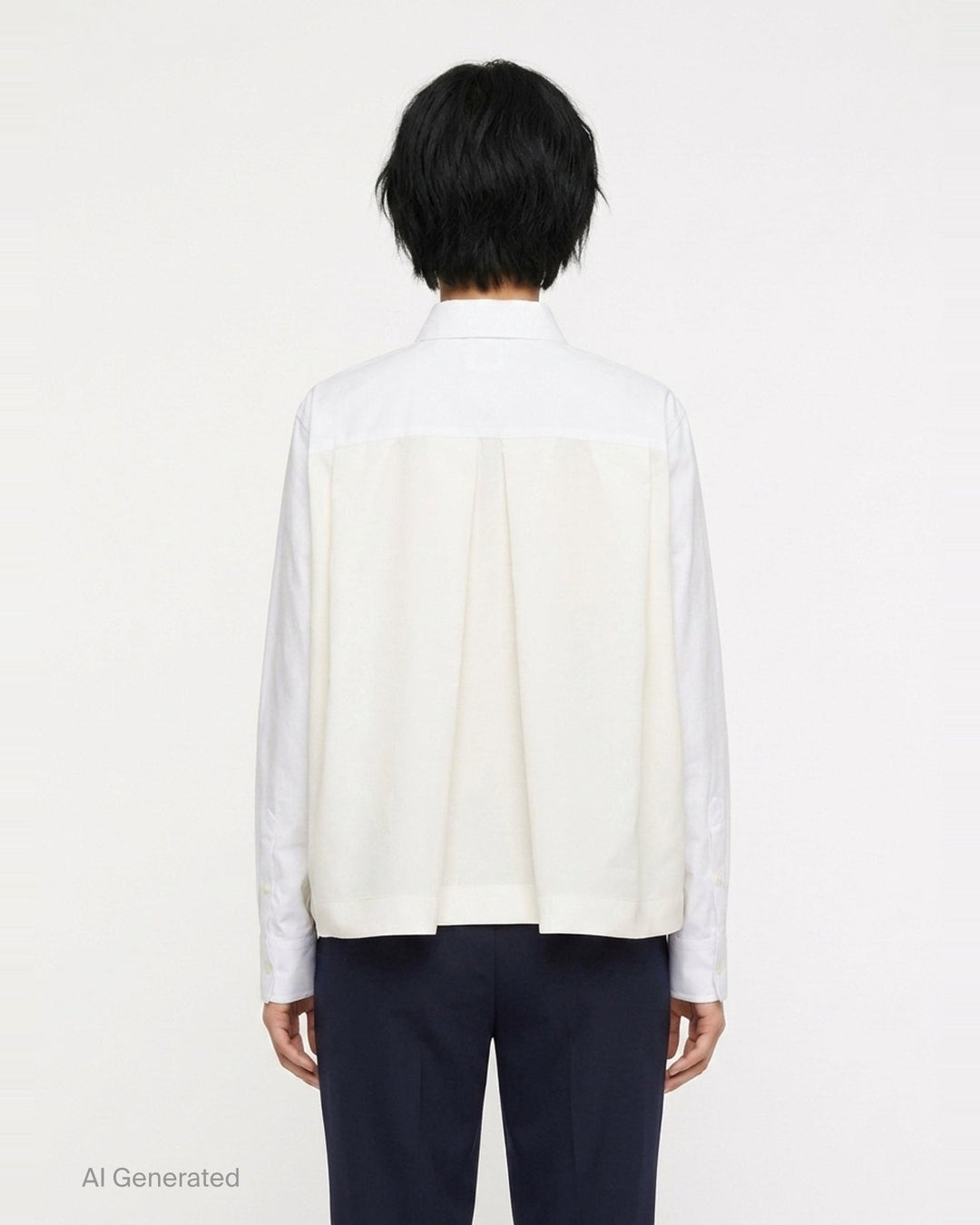Cotton Poplin Nylon Twill Shirt | sacai | Club21 - back