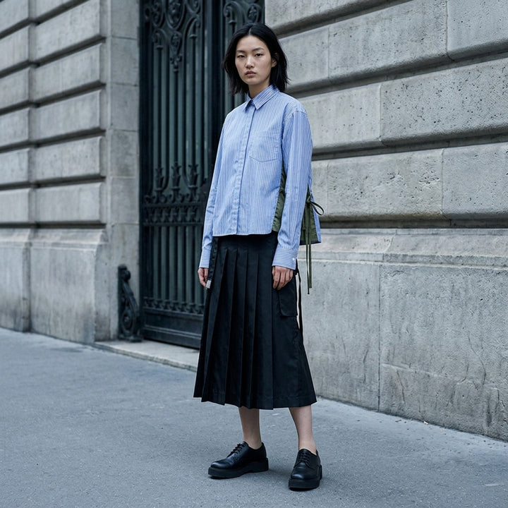 Cotton Poplin Nylon Twill Shirt | sacai | Club21 - lifestyle