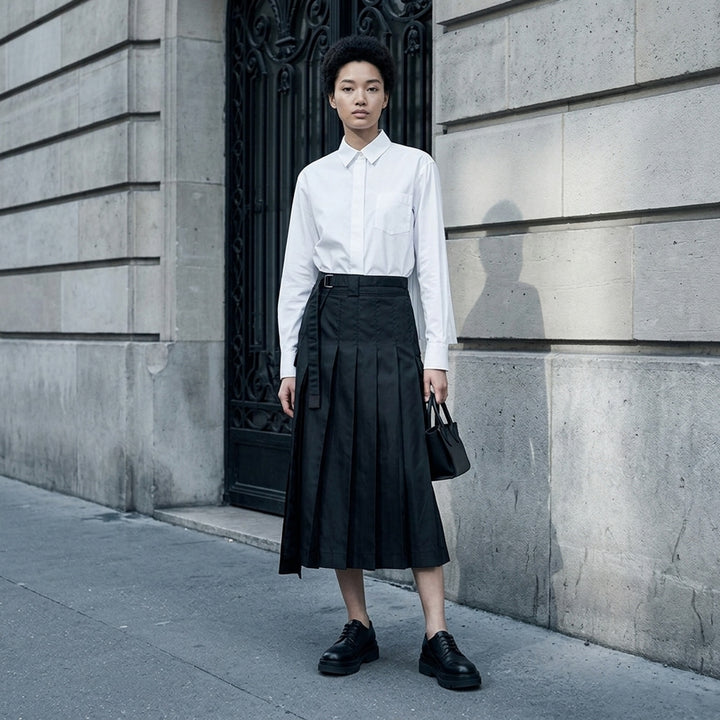 Cotton Poplin Nylon Twill Shirt | sacai | Club21 - lifestyle