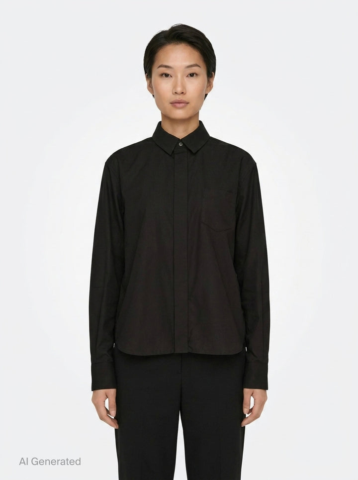 Cotton Poplin Shirt | sacai | Club21 - front