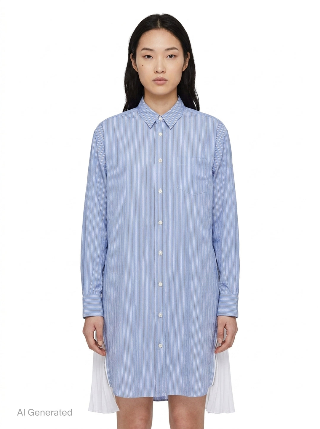 Cotton Poplin Shirt Dress | sacai | Club21 - front