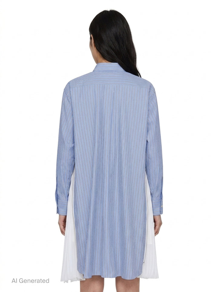 Cotton Poplin Shirt Dress | sacai | Club21 - back