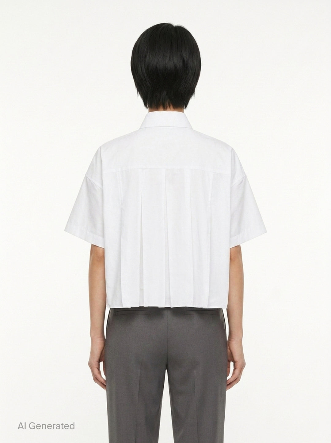 Cotton Poplin Short Sleeve Shirt | sacai | Club21 - back