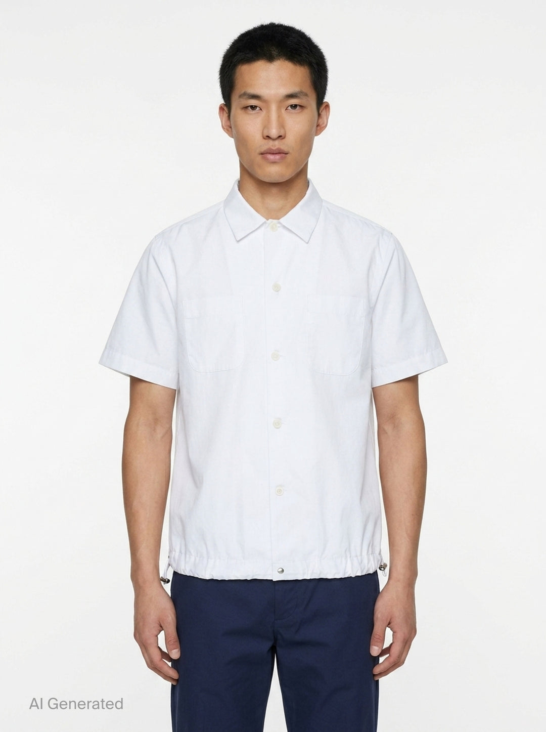 Cotton Poplin Short Sleeve Shirt | sacai | Club21 - front
