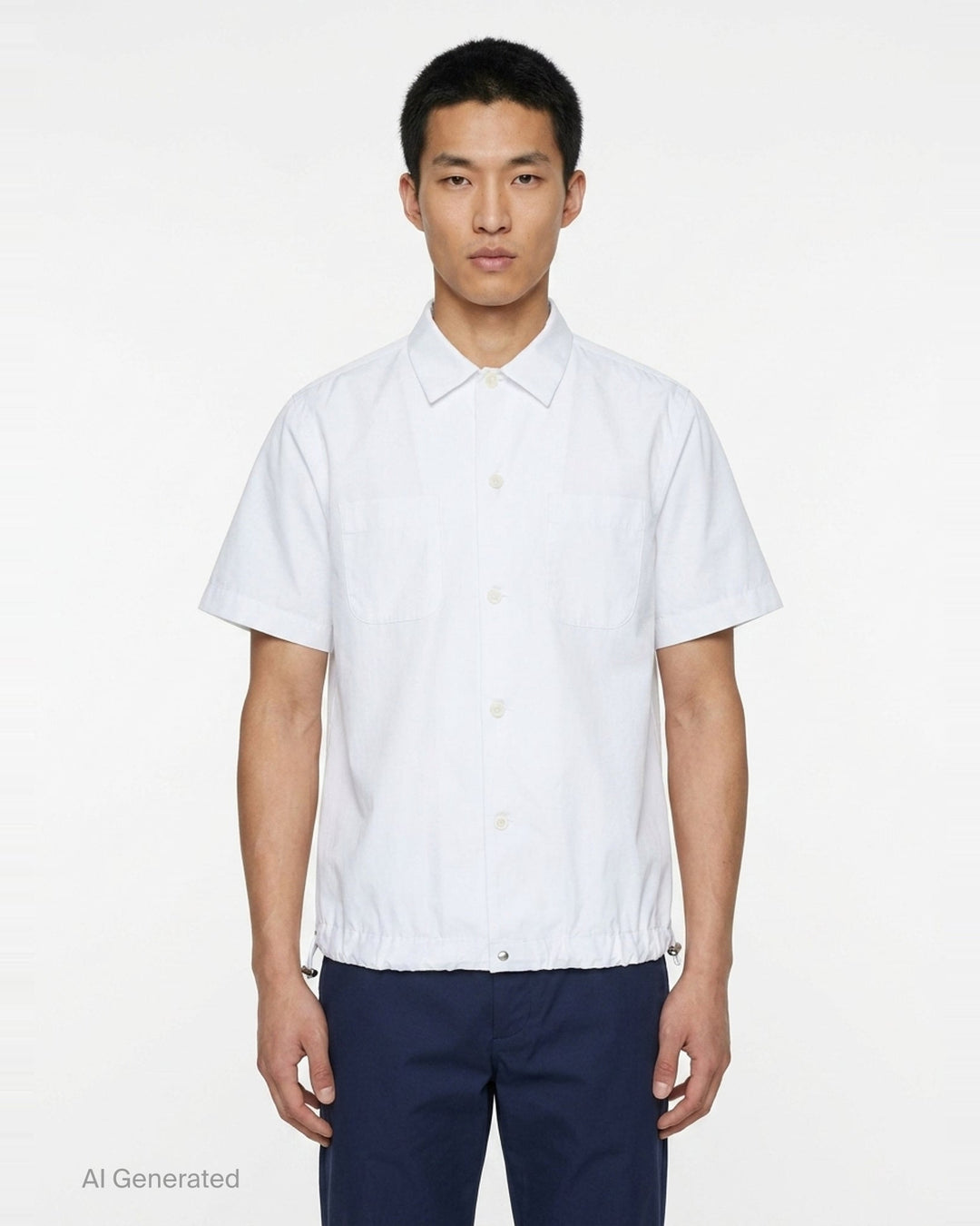 Cotton Poplin Short Sleeve Shirt | sacai | Club21 - front